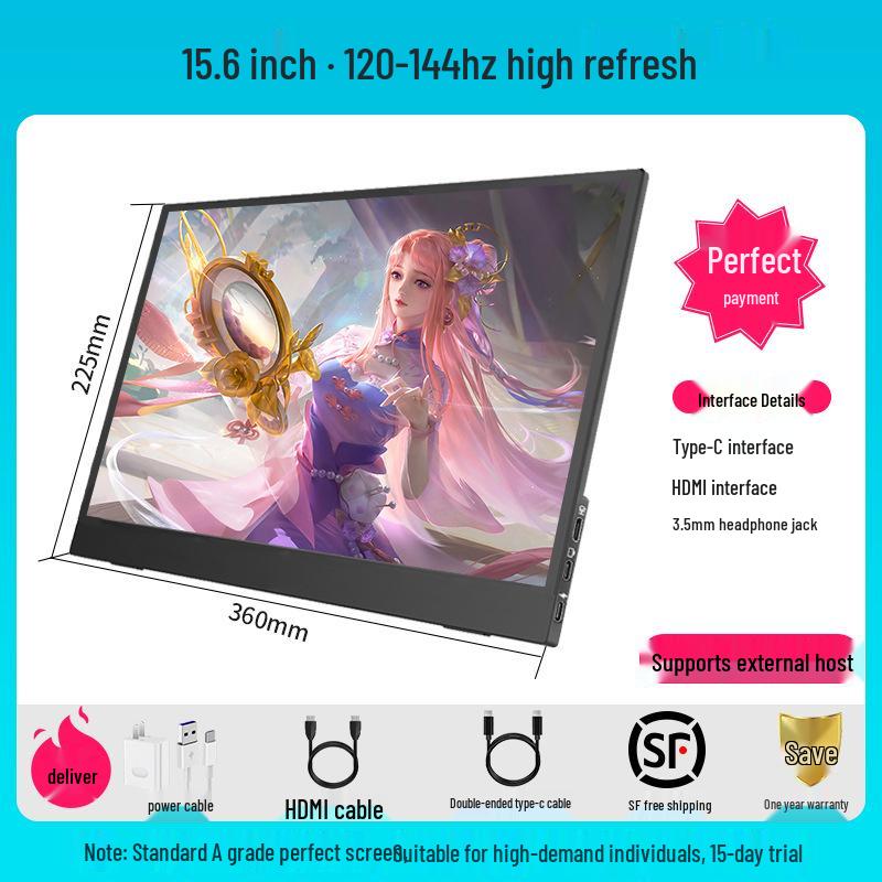 Портативный 4K IPS дисплей 14-15,6", расширение для ноутбука 144 Гц для PS4/Switch