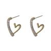 1 Pair Trendy Simple Earrings For Women Girl Heart Ear Stud For Women Girls