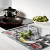 Glass Kitchen Serving Board with Paris Street Sketch Graphic 60x52 cm