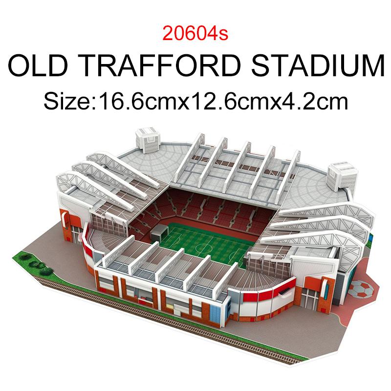 1Set Football Field Paper Puzzle Famous Stadiums Mini 3D Model Puzzle Home Decoration Assembly Football Fan Gifts Boys Girls ZYF
