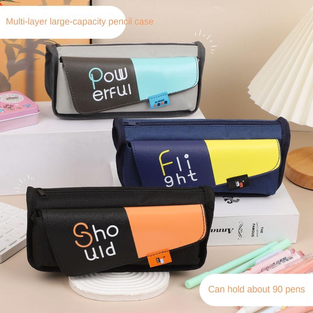 Multi Functional Pen Bag Transparent Pencil Case Cute Stationery Bag Business Card