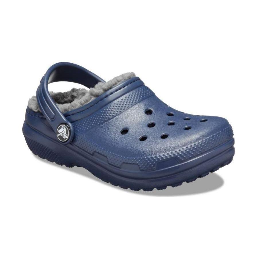 Crocs Классические утепленные повседневные удобные теплые клоги Детские клоги Темно-синий Угольный 207010-459
