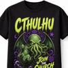 Cthulhu Join The Church Lovecraft Horror Cult Graphic Unisex TShirt