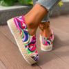 Летние женские мокасины на плоской подошве 2024 года, новый стиль в сочетании с красочными художественными модными повседневными легкими женскими туфлями на плоской подошве для активного отдыха