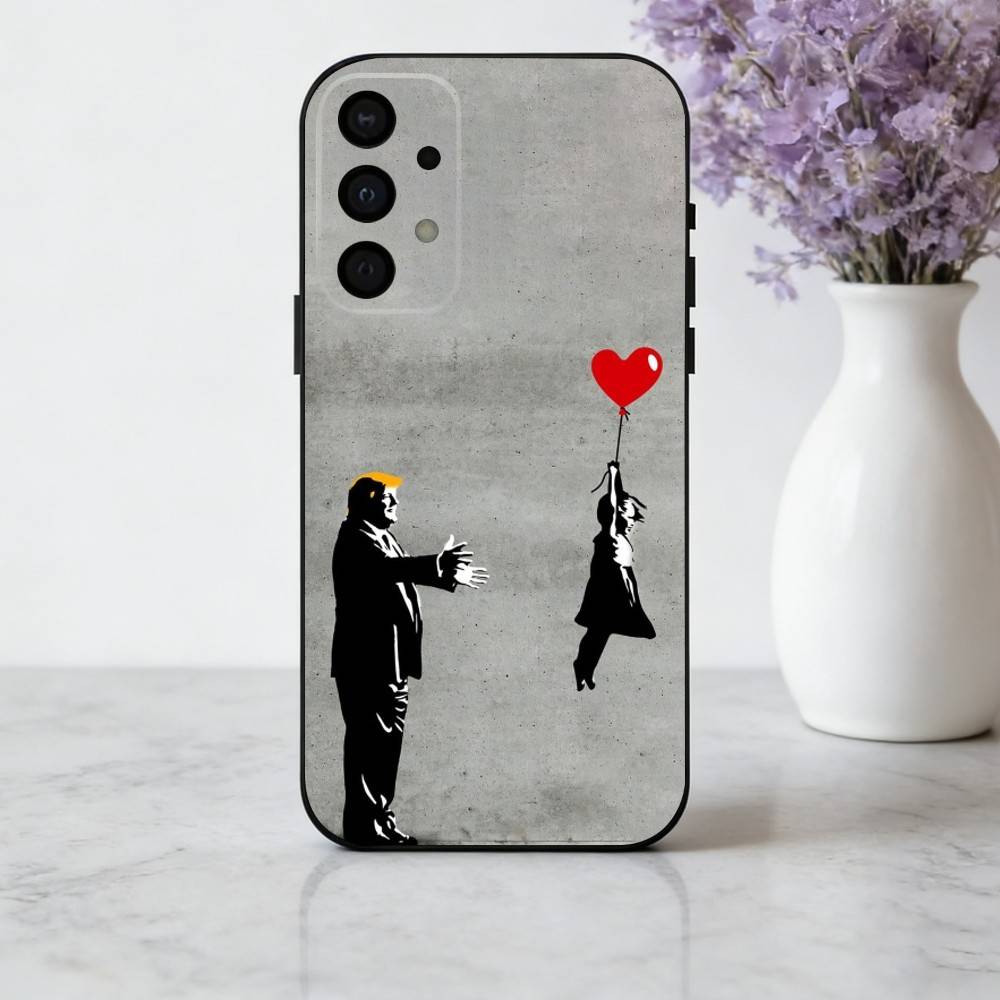 S-Street Art B-Banksy G-Graffiti Phone Case For Samsung Galaxy A73,A72,A71,A70,A53,A52,A51,Soft Silicone Black Cover