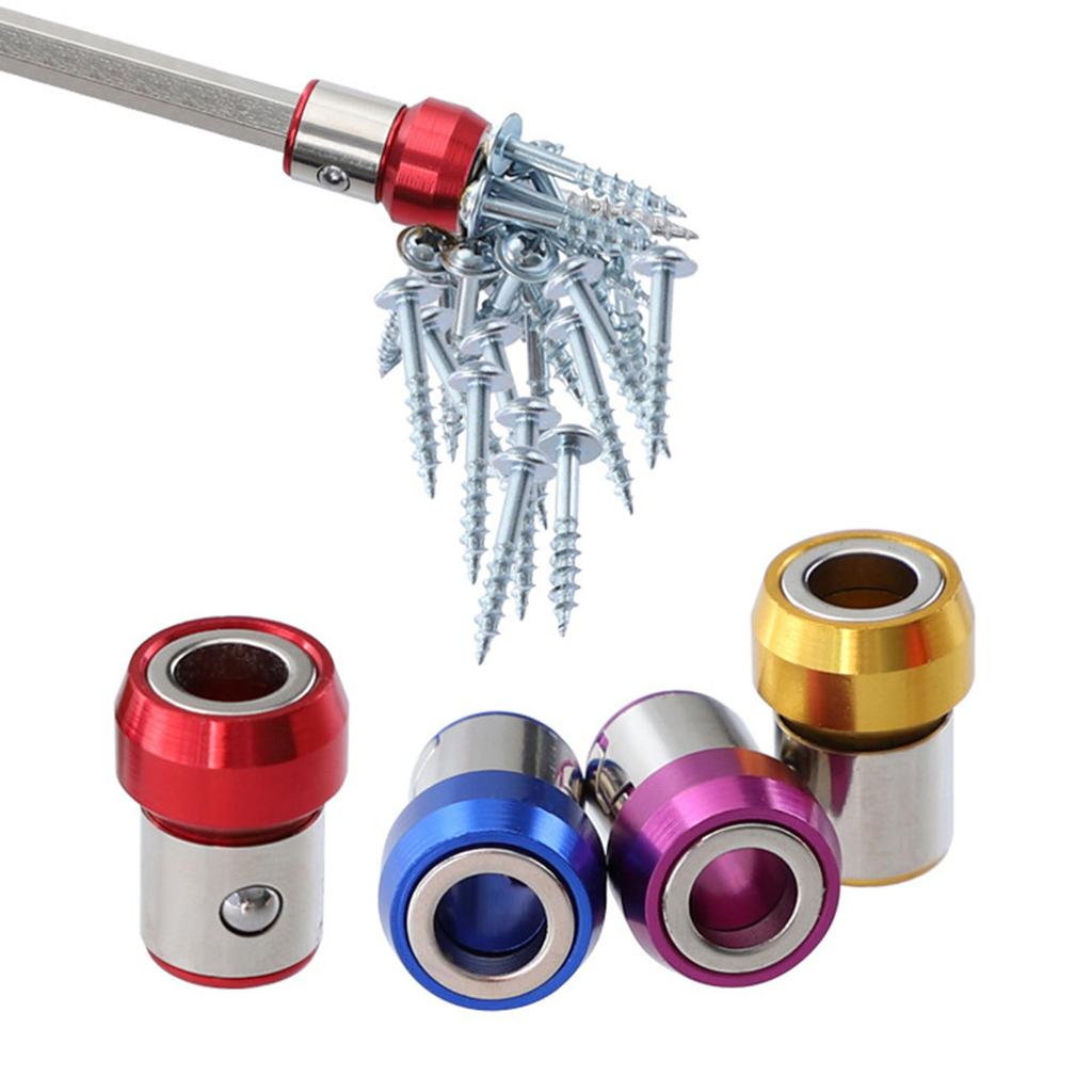 6.35mm Universal Nonslip Magnetic Ring Alloy Magnetic Ring Screwdriver Bit Anti-corrosion Strong Magnetizer Drill Bit