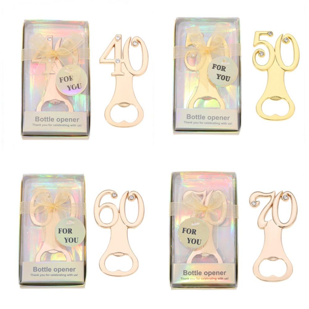 Number Shape Beer Opener Rose Gold Bar Tool New Birthday Bottle Openers Party Supplies
