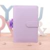 6-Ring Multi-pockets Loose-Leaf Binder Cover Faux Leather Planner Diary Loose-Leaf Notebook Cover School Supplies
