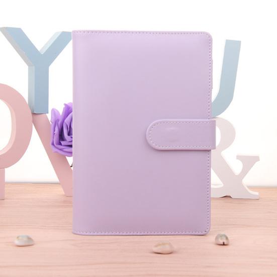 6-Ring Multi-pockets Loose-Leaf Binder Cover Faux Leather Planner Diary Loose-Leaf Notebook Cover School Supplies