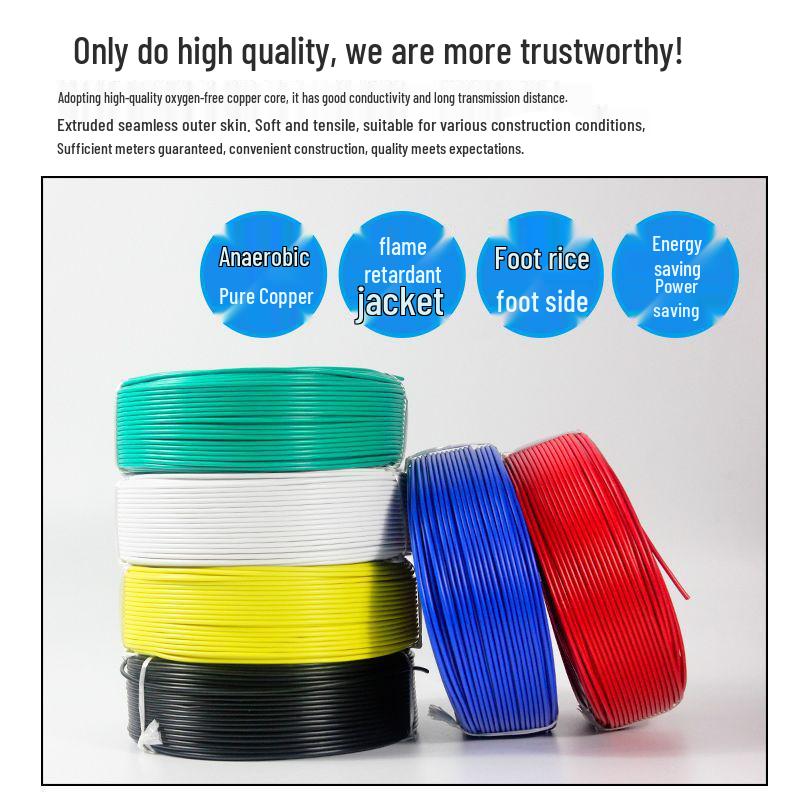 Flame Retardant Pure Copper Single Core Electric Wire for Home Decoration, Available in BV0.5/0.75/1.5/2.5 Gauge.