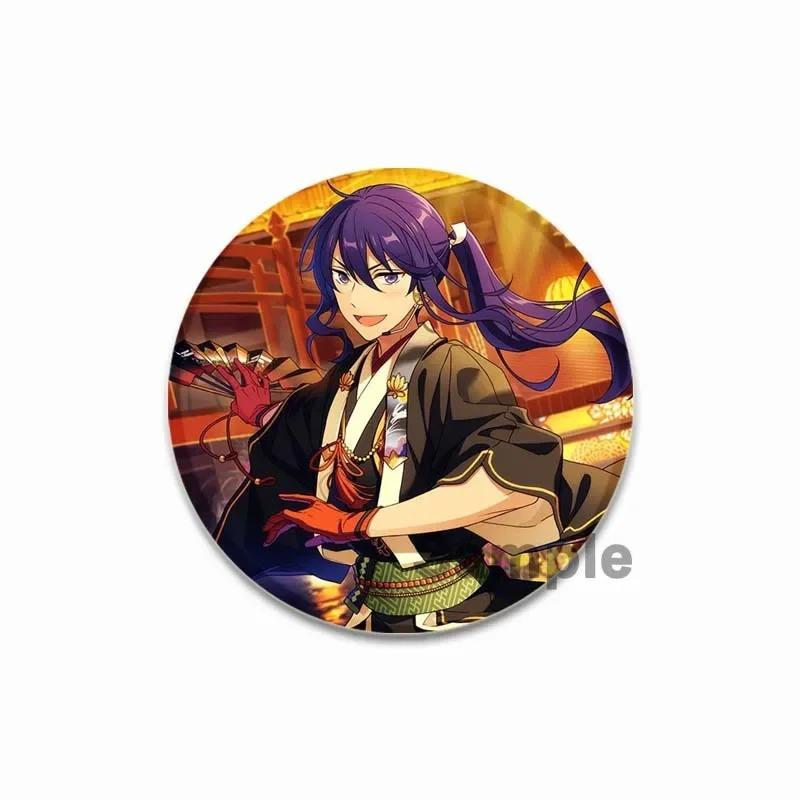 32/44/58MM Tinplate Brooch Ensemble Stars SOUMA KANZAKI Round Pins Cute Cartoon Badge for Backpacks Clothing Accesoory Jewelry