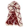 Yousheng Women Scarf Rhombus Pattern Knitted Scarf Double-Sided Warm Lightweight Winter Neck Warmer Outdoor Cycling Scarf