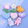 Cartoon Glossy Rabbit Heart DIY Resin Hair Tie & Fridge Magnet Accessories