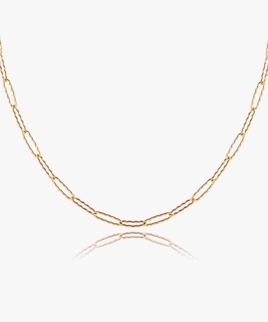 Helene Jewelry 14K 18K Nemo Square Chain Gold Necklace (Type B)