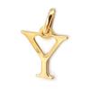 Les Trésors De Lily [K3673] - Gold Plated Pendant 'Letter Y' Gold - 12x12 Mm