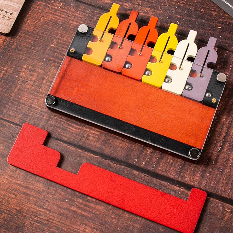 Colorful Wooden Waiter's Tray High-Difficulty IQ Maze Puzzle Ball Rolling Brain Teaser Adults Kids Educational Intellectual Game