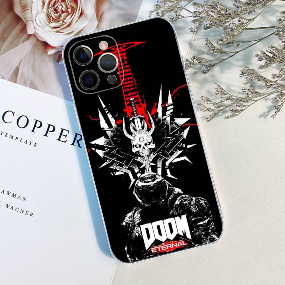 Классическая игра D-DOOM-E-EternalS Чехол для телефона Для IPhone 17 16 15 14 13 12 11 Pro Max Plus Мягкий чехол Персонализированный Сделай сам