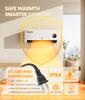 Электрический обогреватель 1500 Вт, керамический PTC, с ЖК-дисплеем, 3 режима обогрева, пульт ДУ, энергоэффективный и тихий