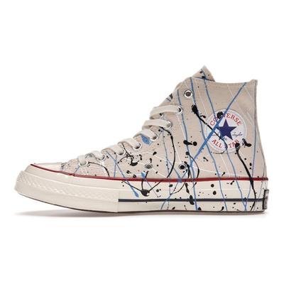 Кроссовки унисекс Chuck 70 High Paint Splatter — Egret Cream Digital-Blue 170802C