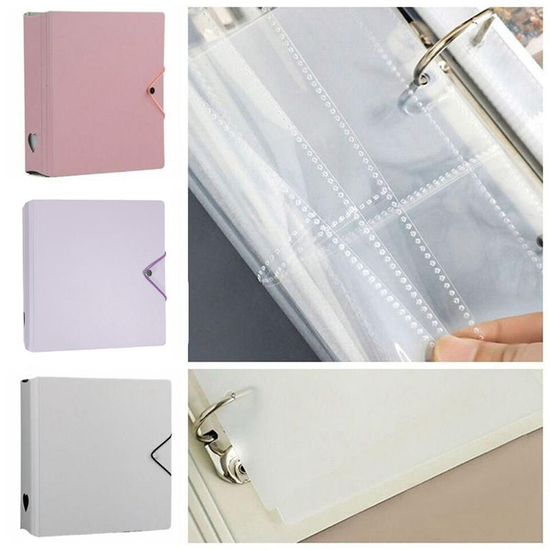 A5 Starlight Macaron Photo Album - 3-Inch Picture & Card Organizer Durable PP Cover In White Black Pink Purple Photo Album
