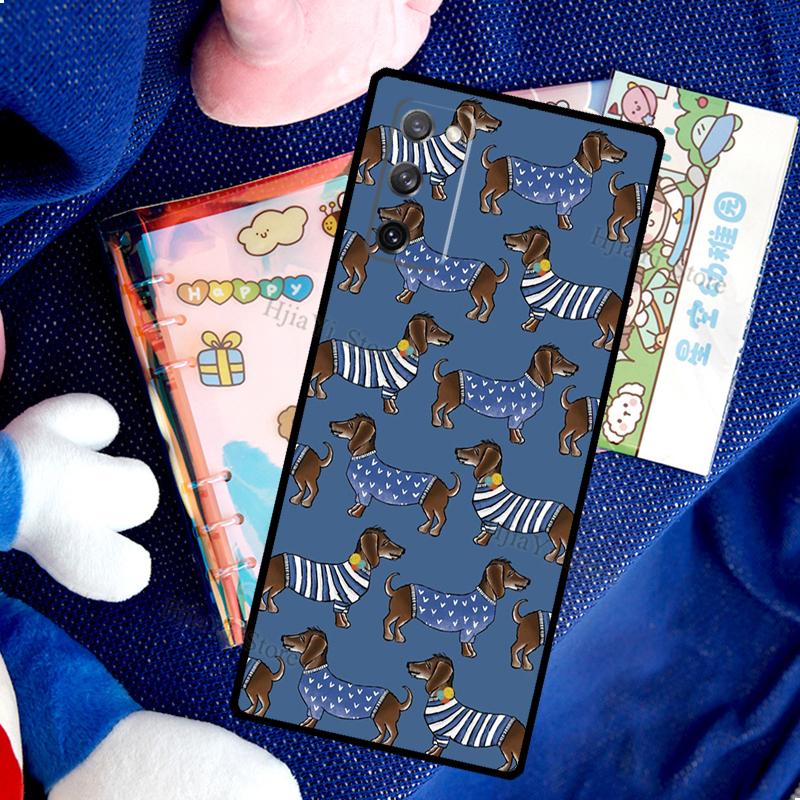 Милый чехол с изображением собаки таксы для Samsung Galaxy S20 FE S21 Ultra Note 20 Note 9 10 S8 S9 S10 Plus, чехол для телефона