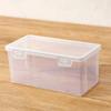 1Pc Storage Organizer Box Large Capacity Plastic Pencil Box Stackable Translucent Clear Pen Box Office Supplies