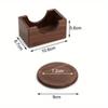 6pcs/set Walnut Wood Coasters Placemats Decorative Round Insulated Beverage Coasters Home Decor Wooden Insulation Pad