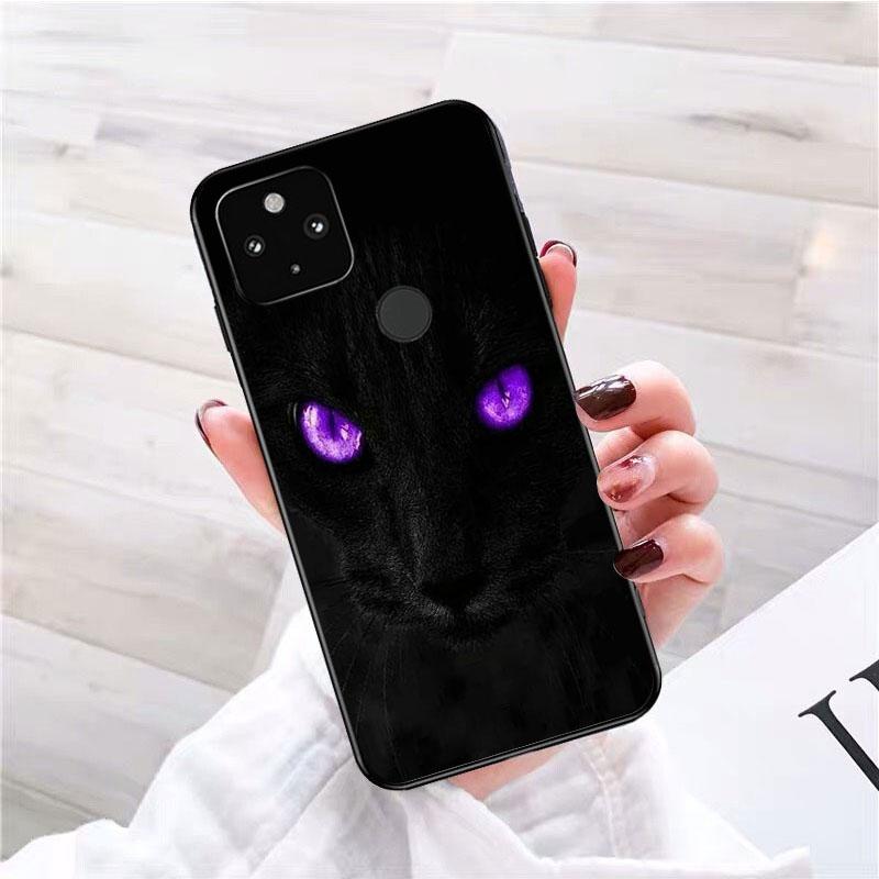 Чехол для телефона с черным кошачьим взглядом для Google Pixel 7 Pro 7 6A 6 Pro 5A 4A 3A Pixel 4 XL Pixel 5 6 4 3 XL 3A XL 2 XL