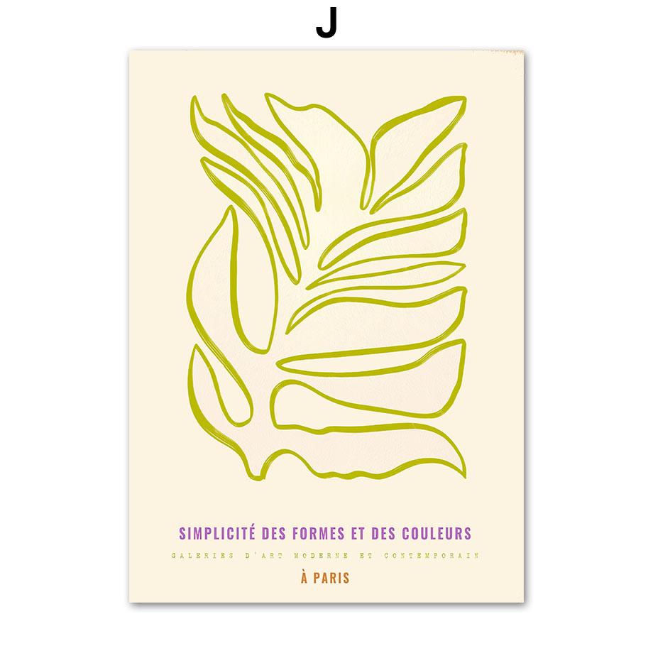 Абстрактные свежие цветы рынок парижский завод лист бохо скандинавские постеры и принты настенное искусство холст картины картины декор гостиной