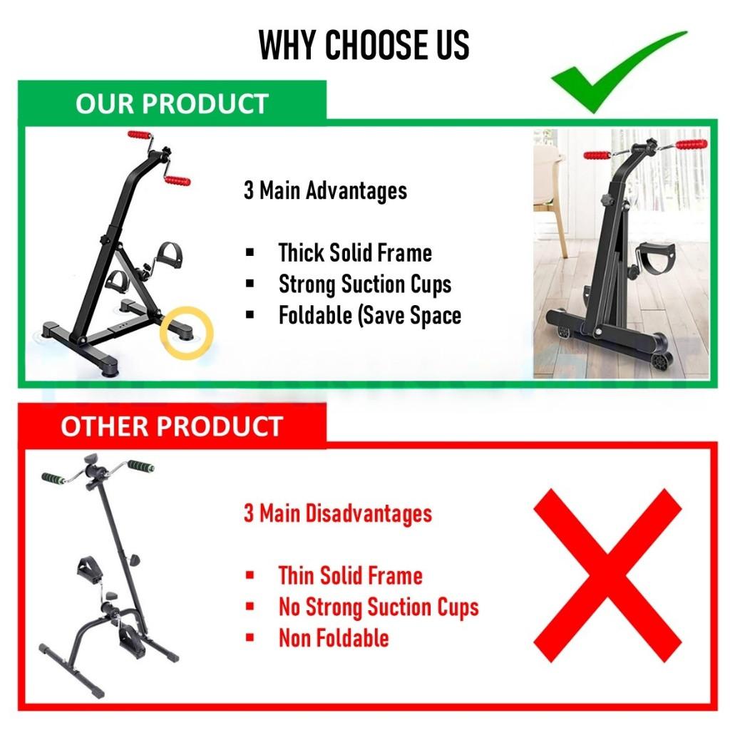 Домашний складной фитнес-велотренажер 4 в 1 для реабилитации верхних и нижних конечностей, педальный тренажер