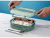 304 Stainless Steel Insulated Bento Lunch Box with Lid - Student & Office Style, Microwave Safe, Deep Compartment Design