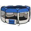 VidaXL Parc Pliable pour Chien avec Sac de Transport Bleu 125x125x61 cm Enclos 171015