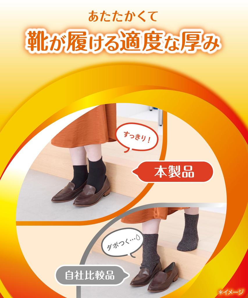 Okamoto Cocopita Обычные Однотонные 1 Размер см Черный Тепло, Длина, Женские, Цвет, Влагоотводящие, Теплоудерживающие, Теплые, Дезодорирующие, Пара, 23.0 - 25.0