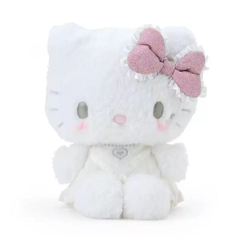 Charming Sanrio Demon Angel Kt Plush Doll Keychain Adorable Design Ideal For Young Girls