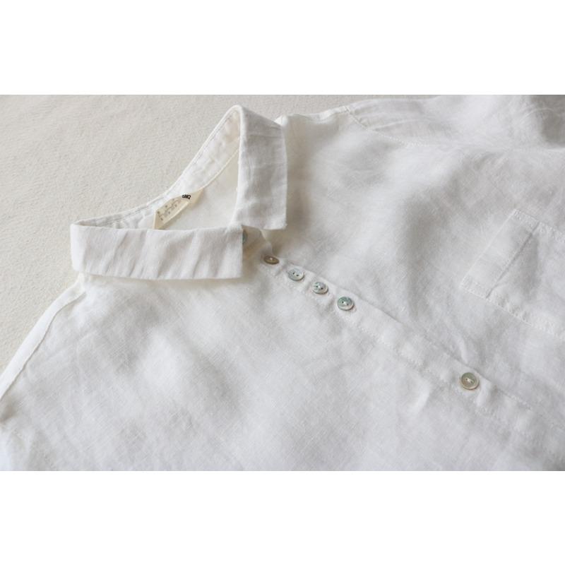 Свободное литературное женское платье-рубашка с рукавами-семью точками и лацканами большого размера