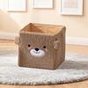 Складная коробка для хранения из кораллового флиса, трехмерный узор с кошкой, большая вместимость для сортировки и хранения детских игрушек