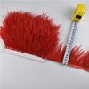 1meters High Quality Ostrich Feathers On Tape Ribbon Fringe Trim 8 -10cm Diy Sewing Trimmings Flecos White Feather Dress Clothes 