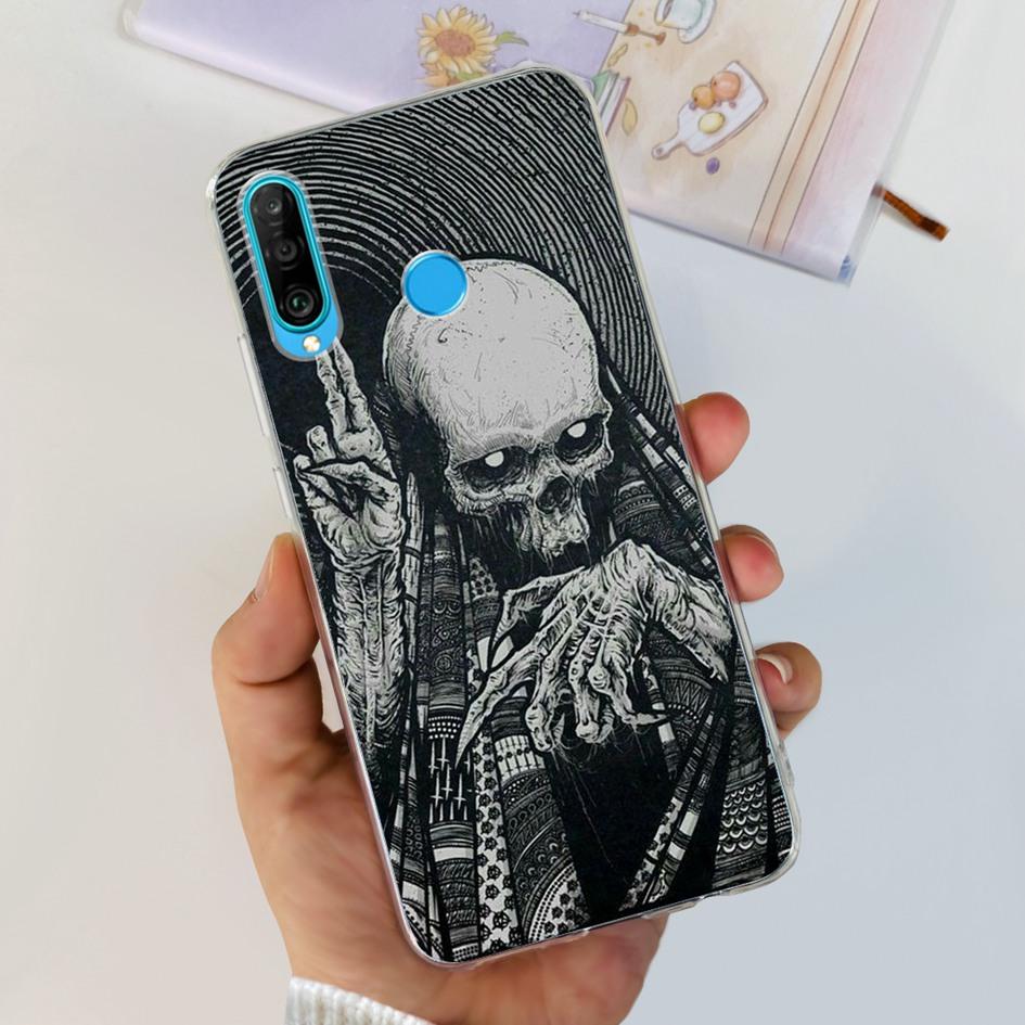 For Huawei P30 Lite Case MAR-LX1M MAR-L21A MAR-LX1A Cute Astronaut Cover Clear Silicone Bumper For Huawei P30 Pro Lite P 30 Capa