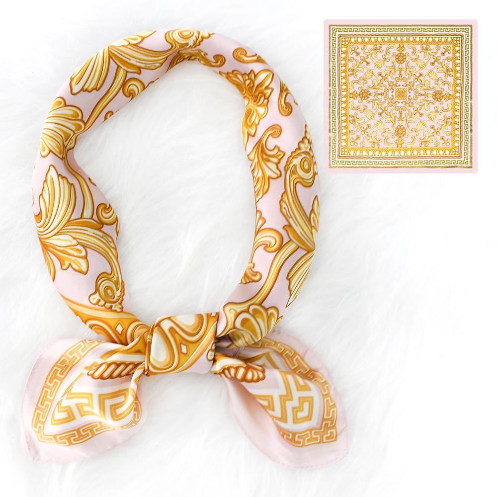Women'S New Fashionable Atmosphere Simulation Silk Scarf Neck Protection Scarf Spring Summer Autumn Square Scarf