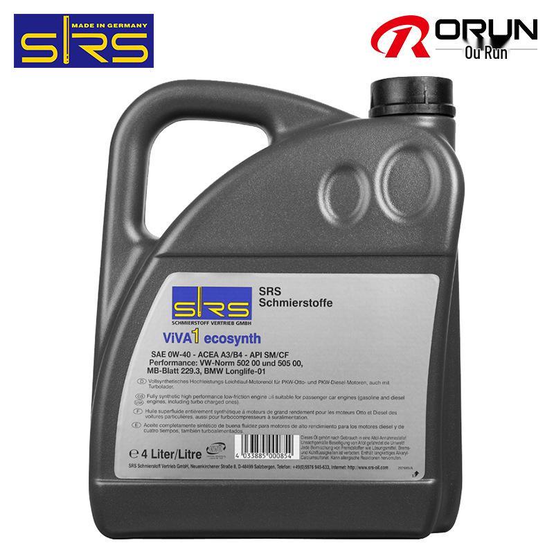 SRS 0W-40 Полностью синтетическое моторное масло - Оригинальная 4-литровая смазка для немецких и американских автомобилей, Чрезвычайно мощное