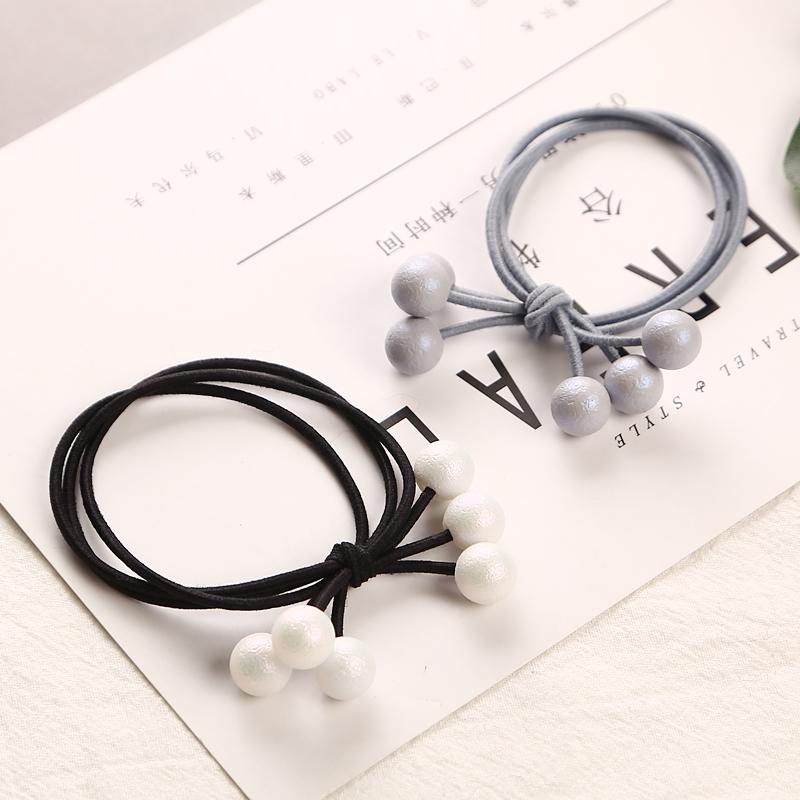 Multicolor Pearls Hair Holders Rubber Bands Elastic Girl Ponytail Tie Gum Hair Accessories Headwear
