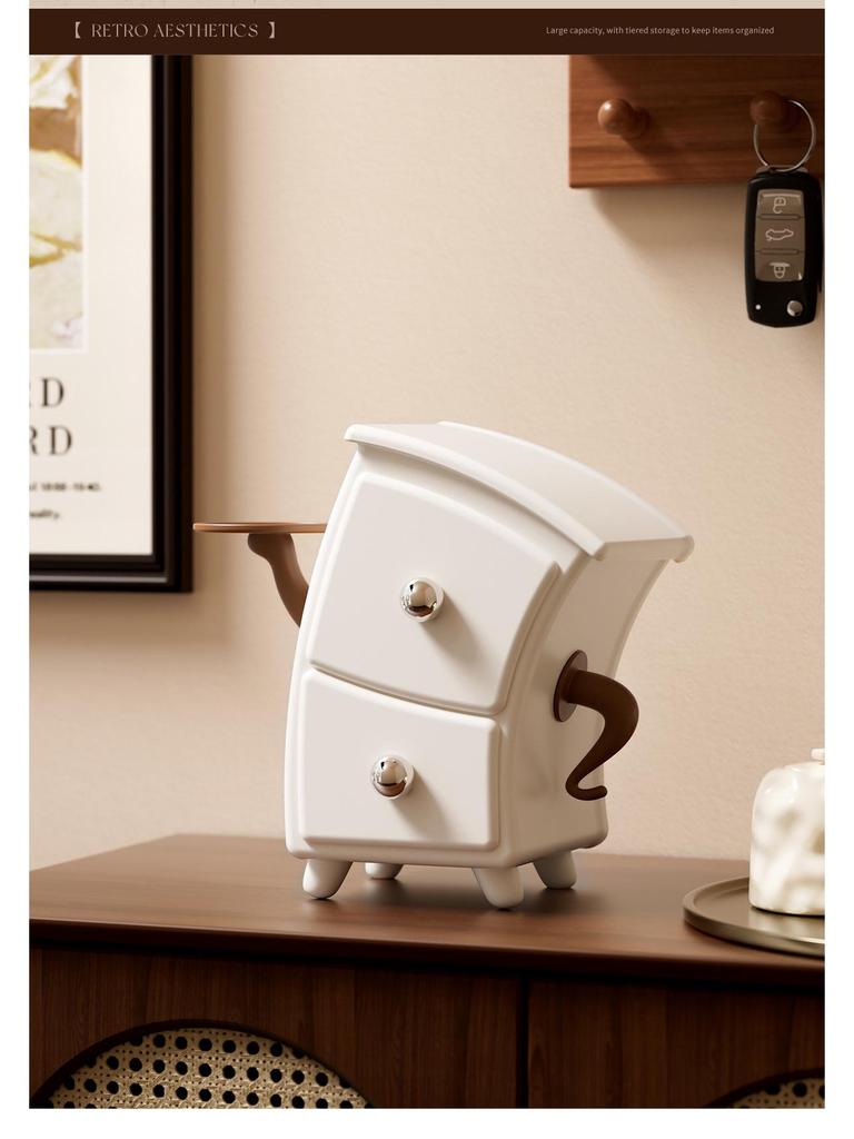 Забавный шкаф для хранения в китайском стиле: Милый многослойный органайзер с ящиками, руки в боки