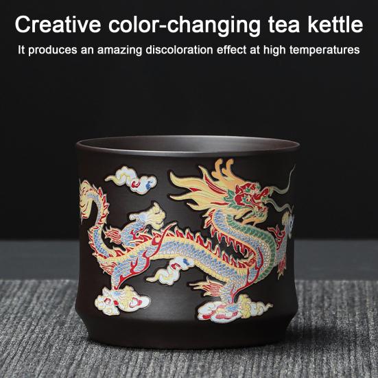 Tea Set Hand-made Dragon And Color-changing Zisha Purple Clay Teapot Phoenix Tea Kettle Premium