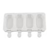 Multi Grid Silicone Ice Bar Mold Heat Resistant Ice Cream Making Mold Kitchen DIY Tool(4Grid