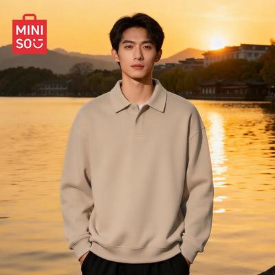 Мужской флисовый свитшот-поло MINISO