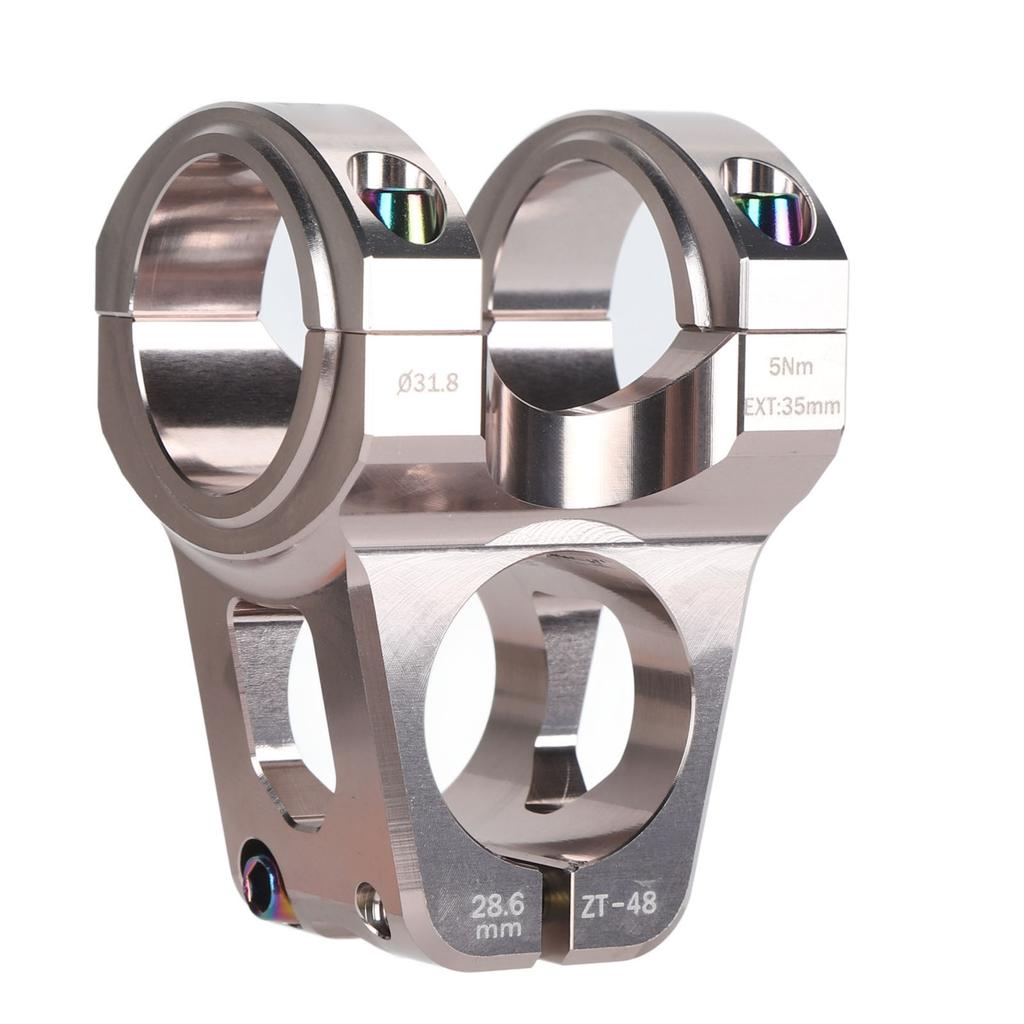 31.8mm Mountain Bike Stem Aluminum Alloy Lightweight DIY Short Handlebar Stem for Replacement Titanium