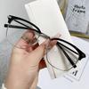 Tr Eyebrow Frame Glasses Retro Casual Anti-Blue Glasses Can Be Equipped With Myopia Flat Light Glasses Frame 2202