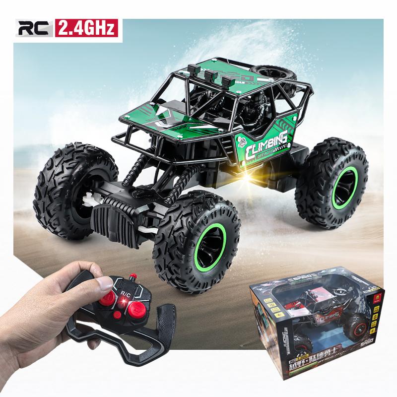 AAXV1 2.4G remote-controlled alloy off-road vehicle with long-distance lighting, rechargeable children's racing toy car, birthday gift