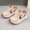 Новые кроссовки на толстой подошве с высоким подъемом Весенне-летние комбинированные с круглым носком Повседневная женская обувь для студентов Корейский стиль