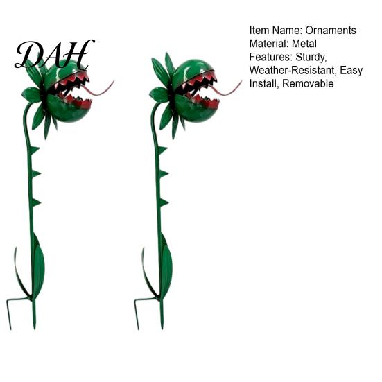 Durable Weather Resistant Sculptures Venus Flytrap Garden Stake, Metal Carnivorous Plant Yard Decor, Weird Gothic Halloween Outdoor Decorations